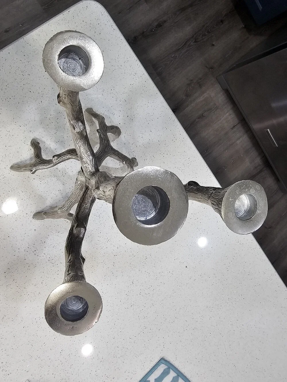 Metal Tree Branch Candelabra